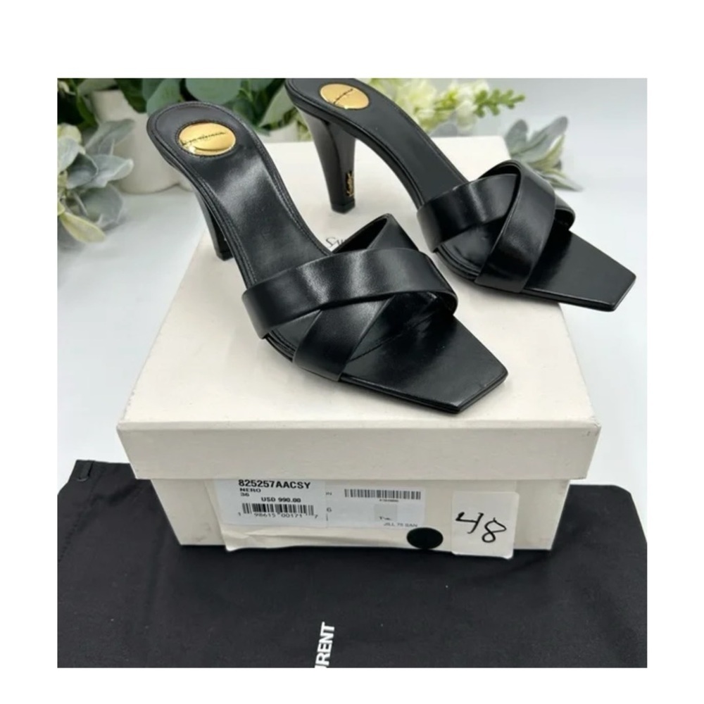Saint Laurent, Jill 75 leather mules size 36 made in Italy - Picture 6 of 6